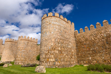 Ancient fortification of Avila, Castile and Leon, Spainのeditorial素材