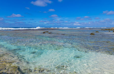 Beach on Efate Island, Vanuatu, near Port Vila - famous beach on the east coastの写真素材