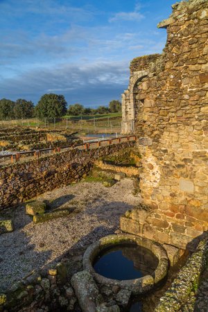 Caceres, Spain, 18 December 2022: Roman ruins of Caparra, Roman city of Caparra in province of Caceresのeditorial素材
