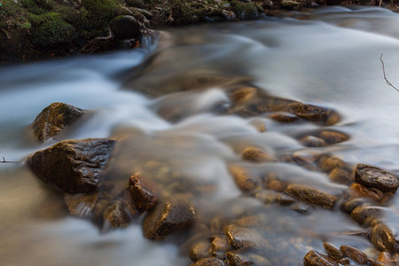 long exposure at the portuguese national park of Geres. Arcos de Valdevez, Portugalの写真素材