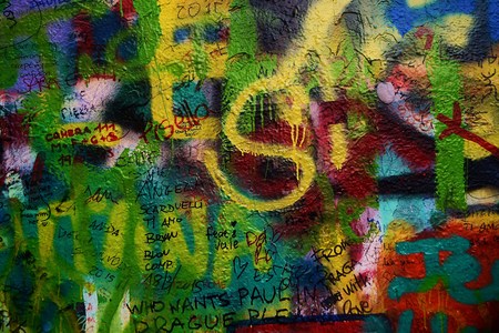 John Lennon Wall in Prague.のeditorial素材