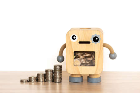 Savings coins  in the money box- Investment And Saving Conceptの写真素材