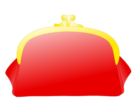 Red purse. Vector illustrationのイラスト素材