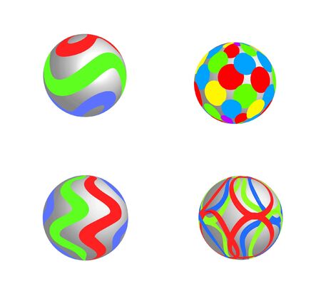 Abstract globe iconsのイラスト素材