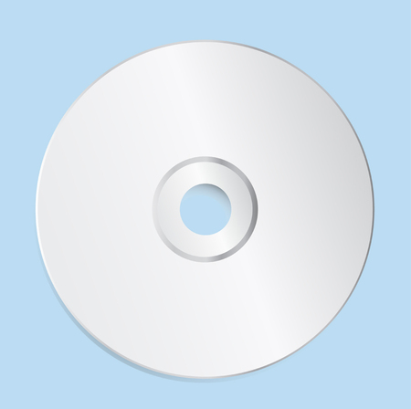 Blank CD Template on Blue Background With Shadow. Vector Illustrationのイラスト素材