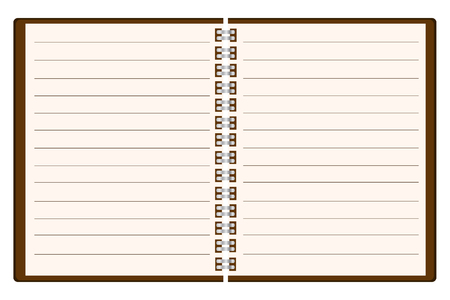 Blank Spiral Notebook Template. Vector Illustrationのイラスト素材