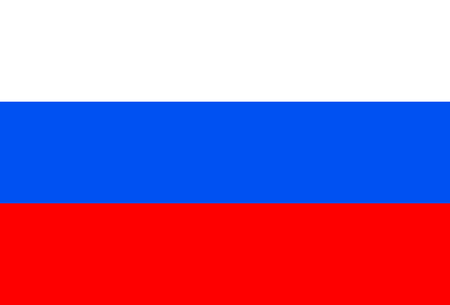 Russia Flag official colors. Vector Illustrationのイラスト素材