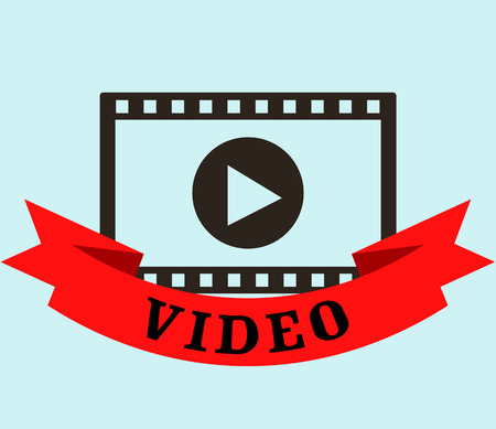 Internet media video tape design over gray background, vector illustrationのイラスト素材