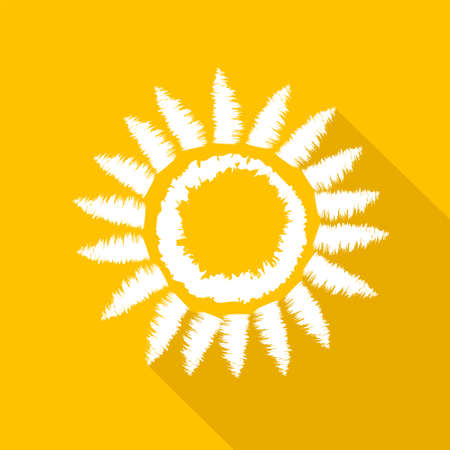 sun solar icon design on orahge background, vector illustration, eps 10のイラスト素材