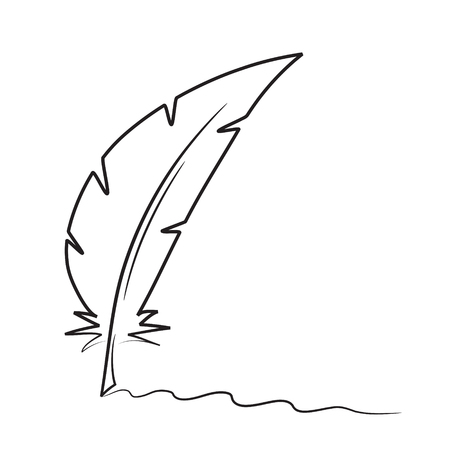 Feather pen Vector Illustrationのイラスト素材