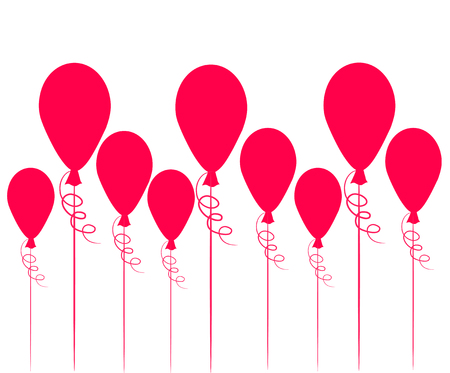 Flying hot air balloons background for your design, stock vector illustrationのイラスト素材