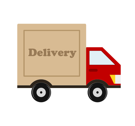 delivery truck transport cargo businessのイラスト素材