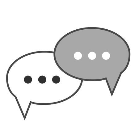 Flat design conversation bubbles icon vector illustrationのイラスト素材