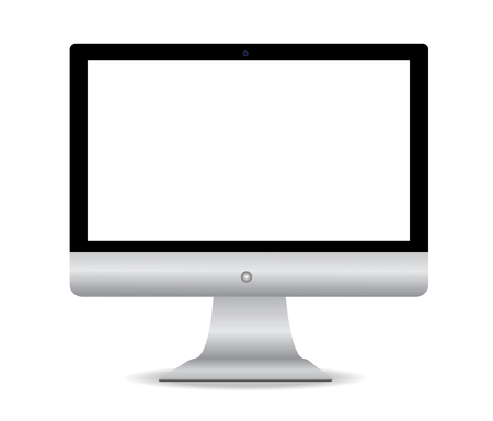 This image is a vector file representing a computer monitor display isolated.のイラスト素材