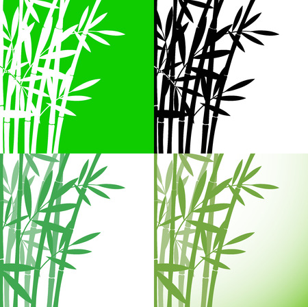 Bamboo set backgroundのイラスト素材