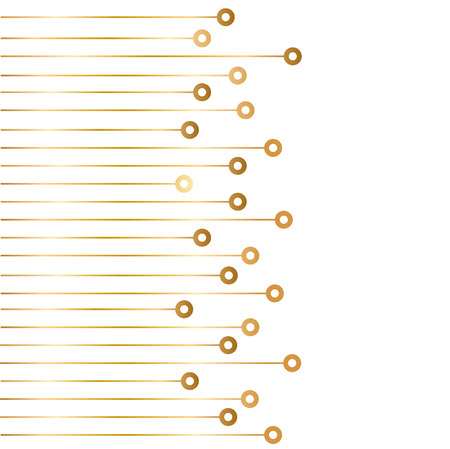 Golden Chip, Abstract High Tech Background on White, stock vector illustrationのイラスト素材