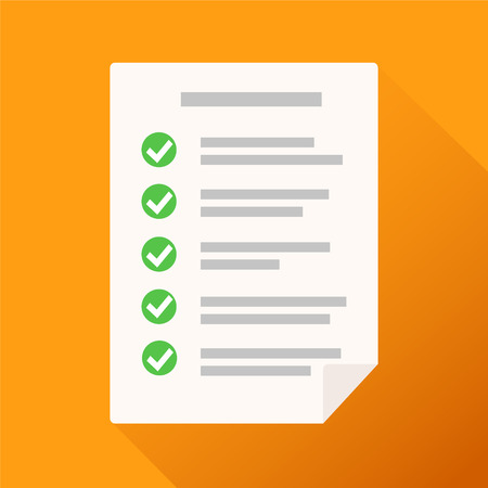 Checklist icon. Flat illustration for web, stock vector designのイラスト素材