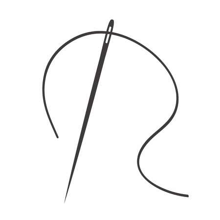 stock vector illustration of a needle with threadのイラスト素材
