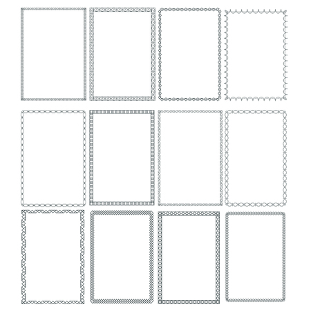 Decorative frames and borders rectangle proportions setのイラスト素材