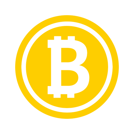 Bitcoin symbol in flat design. Vectorのイラスト素材