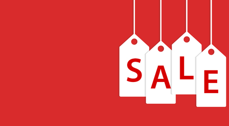 Red Sale Banner with Place for Your Text. Stock Vector Illustrationのイラスト素材