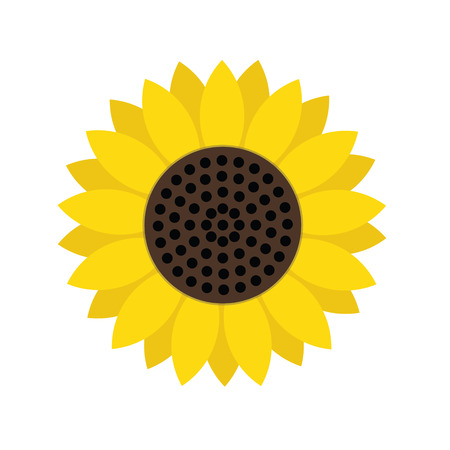 sunflower symbol icon, stock vector illustrationのイラスト素材
