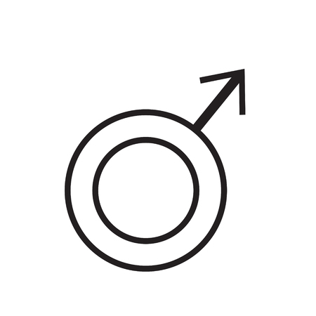 symbol of man isolated on white, stock vector icon illustrationのイラスト素材