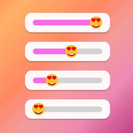 Set of slider smile for social media. Vector illustrationのイラスト素材