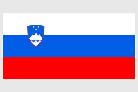 Slovenia flag vector template background realistic copyのイラスト素材