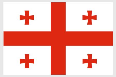 Georgia flag vector template background realistic copyのイラスト素材