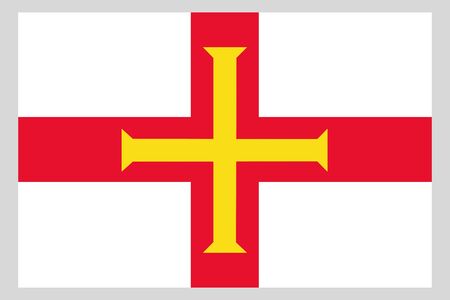 Guernsey flag vector template background realistic copyのイラスト素材