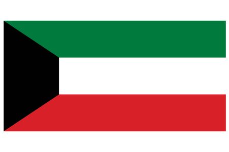 Kuwait flag vector template background realistic copyのイラスト素材