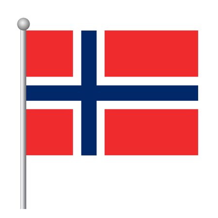 Norway flag vector template background realistic copyのイラスト素材