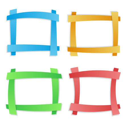 Colorful gradient plank border for design card on white, stock vector illustrationのイラスト素材