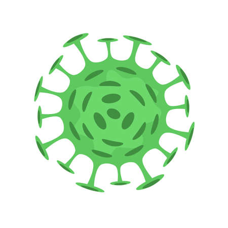 common human virus COVID close up for design coronavirus medical banner or poster isolated on white backgroundのイラスト素材