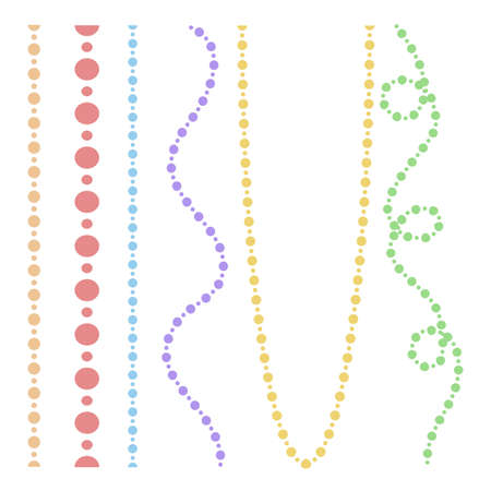 new year or christmas decor bead garland setのイラスト素材