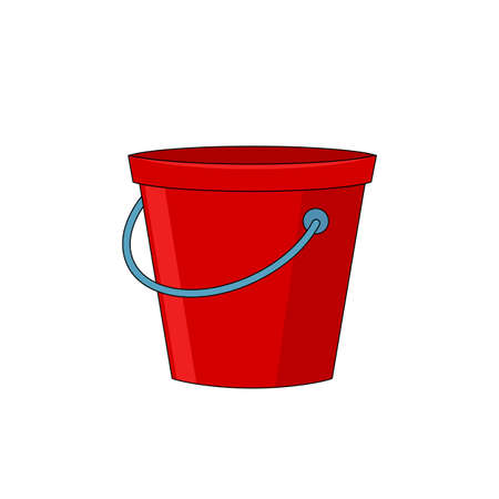 bucket, pail, bucketful red for designのイラスト素材