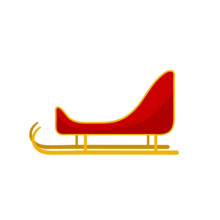 Red Santa Claus sleigh iconのイラスト素材