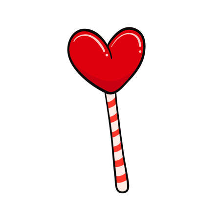 candy heart symbol drawing for design Valentine Day cardのイラスト素材