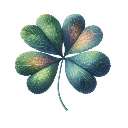 green clover leaf for patrick day card decor watercolor paintの素材