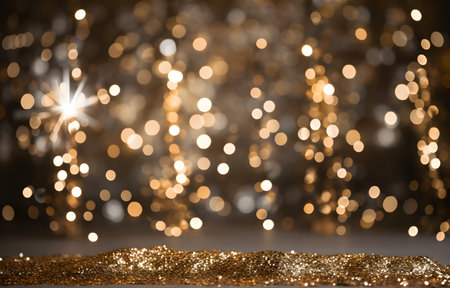 Sparkling light on bokeh backgroundの素材