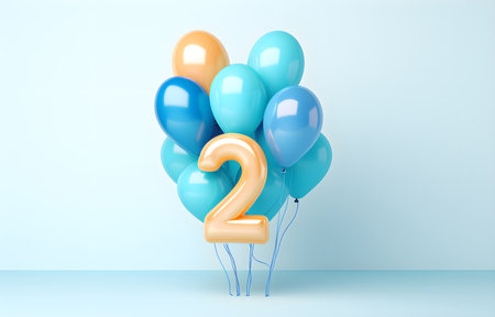 colorful balloon bunch for celebrate birthday holidayの素材