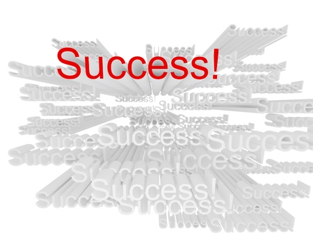 Success concept. Isolated on white background.3d rendered.の写真素材