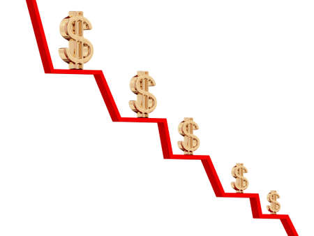 Earnings growth diagram concept. Isolated on white.の写真素材