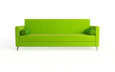 Modern sofa. Isolated on white background. 3d rendered.の写真素材
