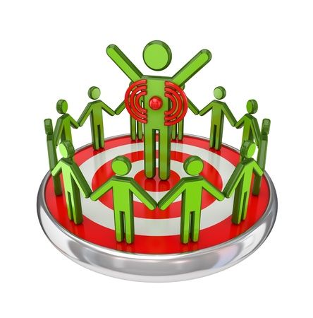 Leadership concept. Isolated on white background.3d rendered.の写真素材