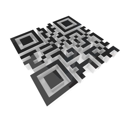 QR code. Isolated on white background. 3d rendered.の写真素材