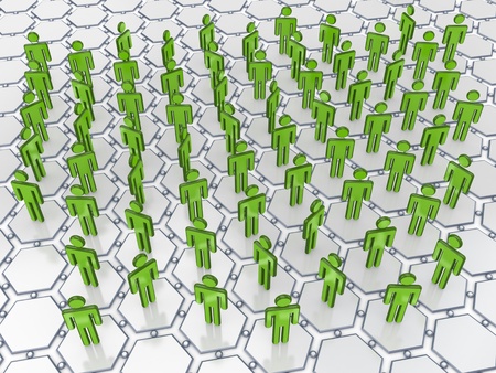 Social network concept.Isolated on white background.3d rendered.