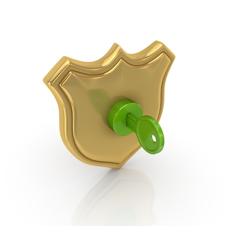 Firewall concept. Isolated on white background.3d rendered.の写真素材