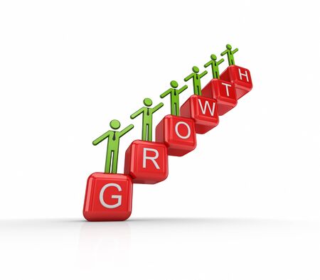 Growth concept. Isolated on white background.3d rendered.の写真素材